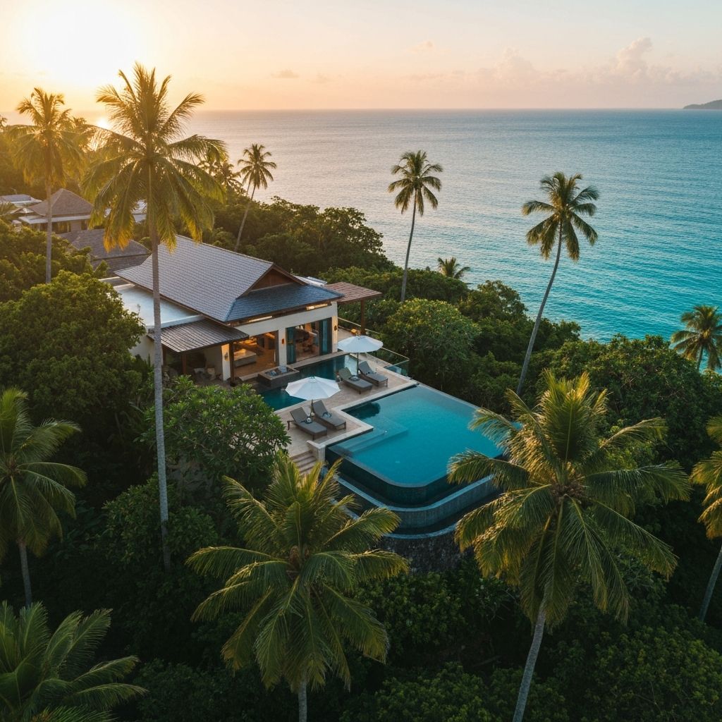 THEVA villa aerial view